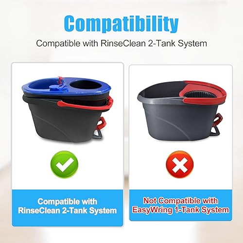 Miniatura 2 de Repuesto de fregona para Ocedar, mopa para O Cedar, mopa de repuesto para mopa O Cedar Spin Mop Contiene 4 secciones de mango de fregona, 2