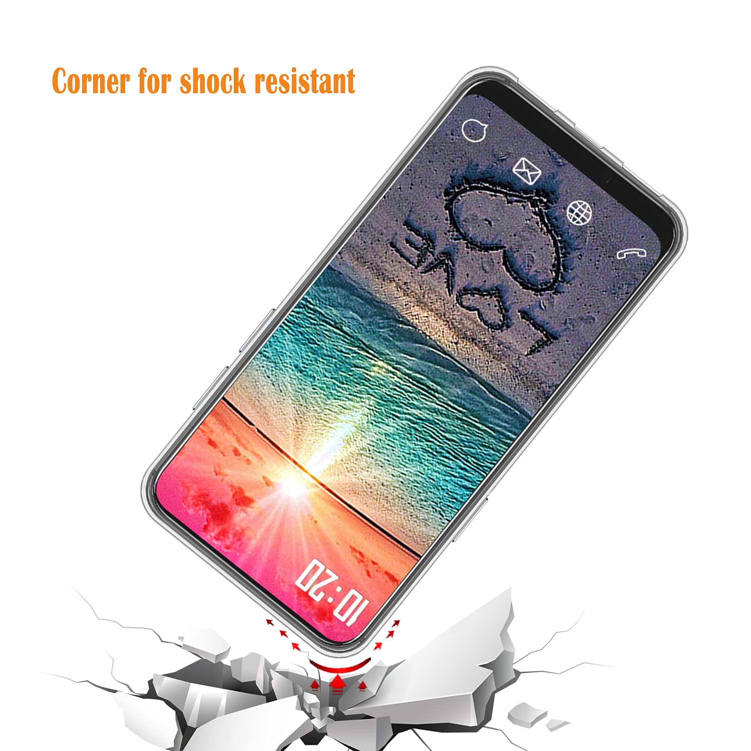 DQG Custodia Per Wiko Y82 In Silicone TPU Morbido - Nero, Sottile E Antiurto