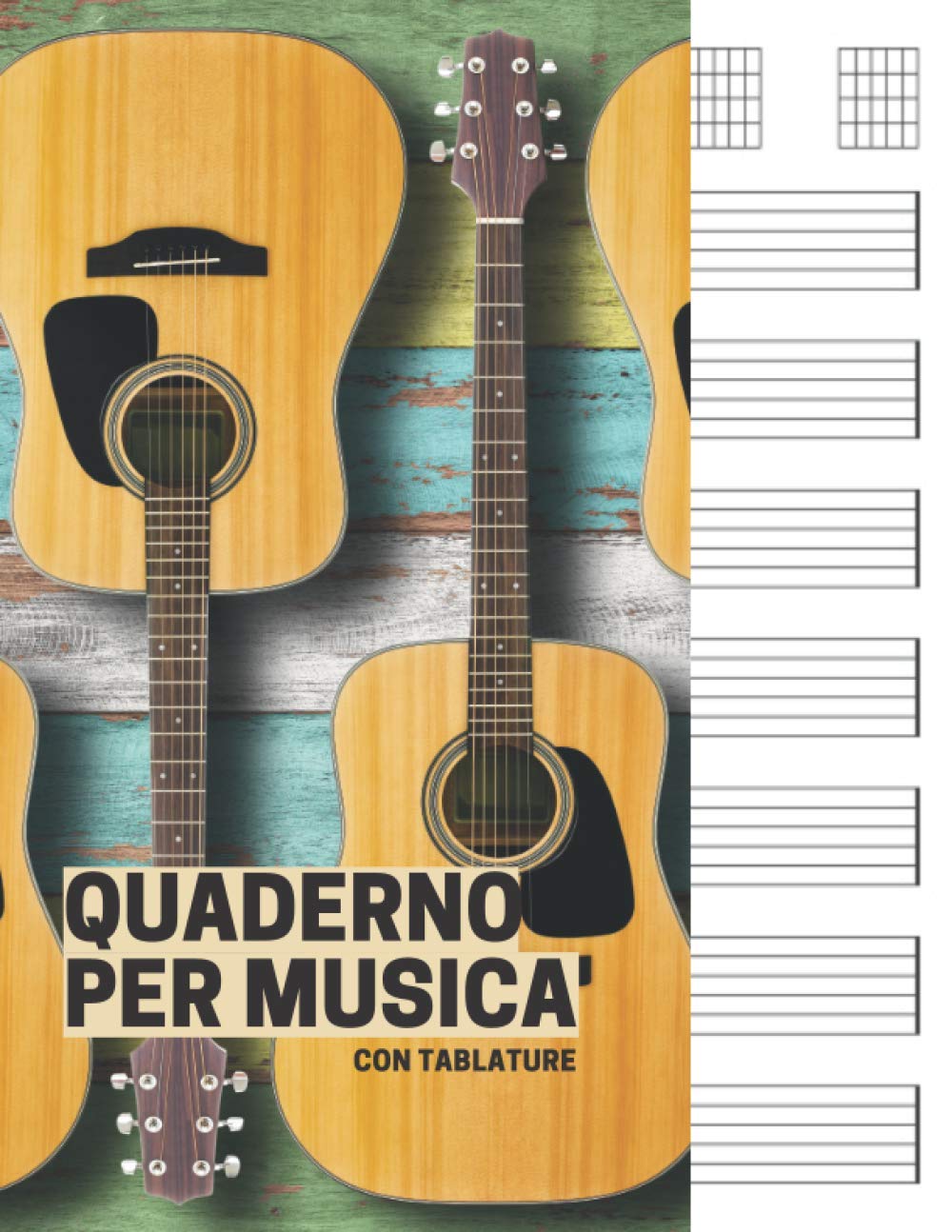 Cahier de musique pour guitare pour ne plus perdre vos idées de compositions musicales