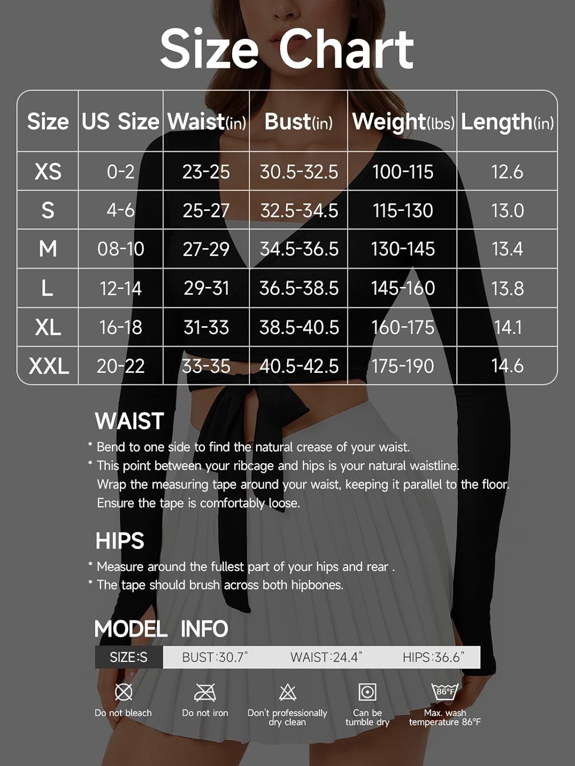 Pilates Wrap Top for Women, Cropped Workout Tie Tops with Long Sleeve & V Neck, Slim Fit Yoga Layering Shirts - Image 6