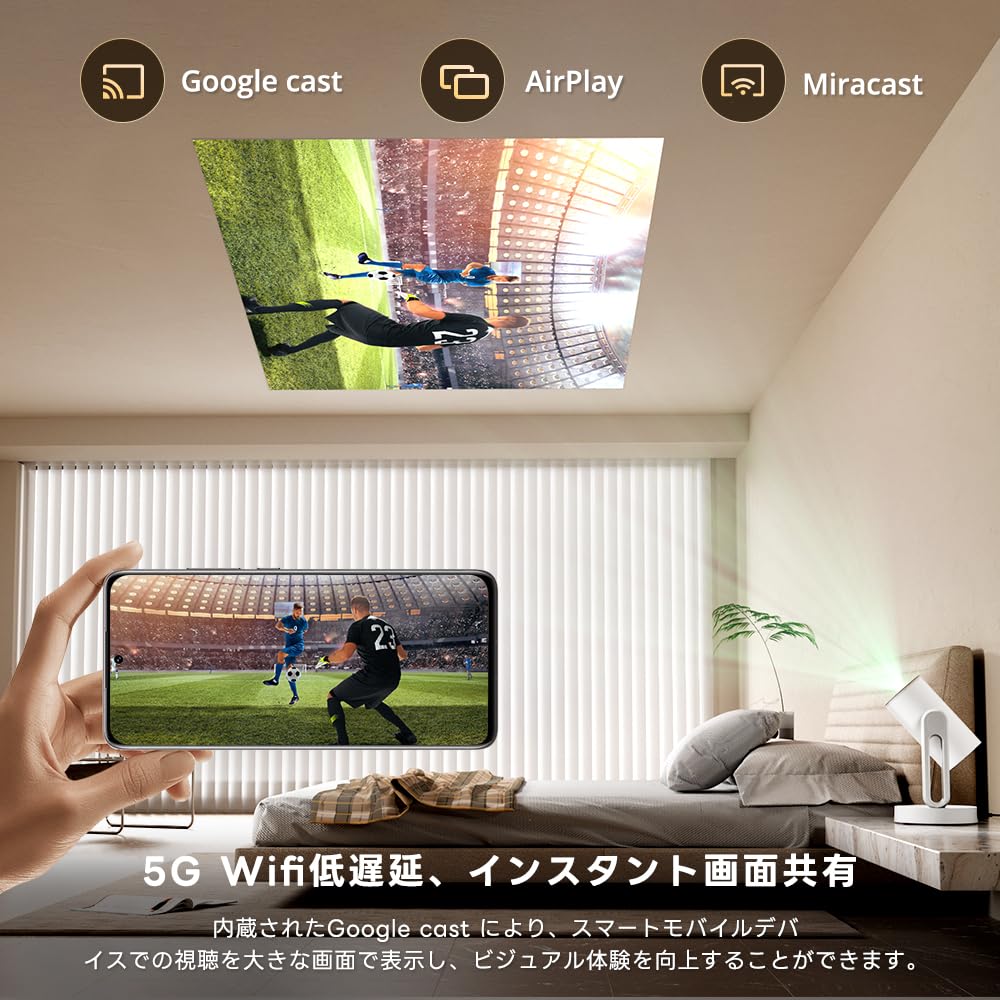 Amazon.co.jp: 【最新Google TV 搭載】 プロジェクター 天井投影 1080P