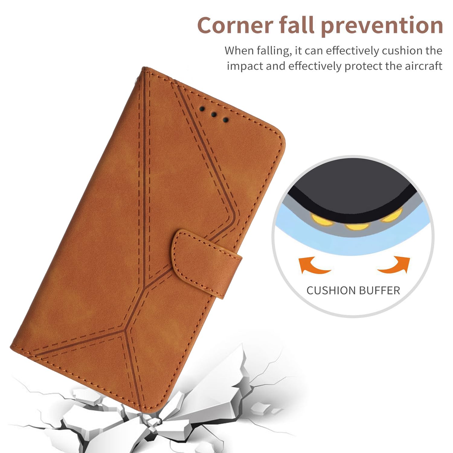 YKNIUFLY Cover per Huawei P60 Pro, Pelle PU Premium Magnetico Flip Case Custodia, Slot per Schede, Funzione Staffa, Portafoglio Cover per Huawei P60 Pro.(Nero