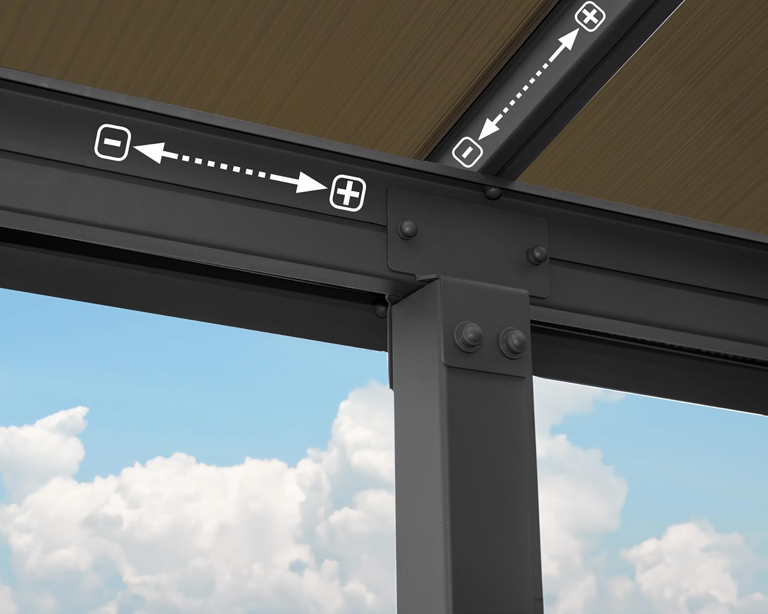 Adjustable gutter system for water drainage