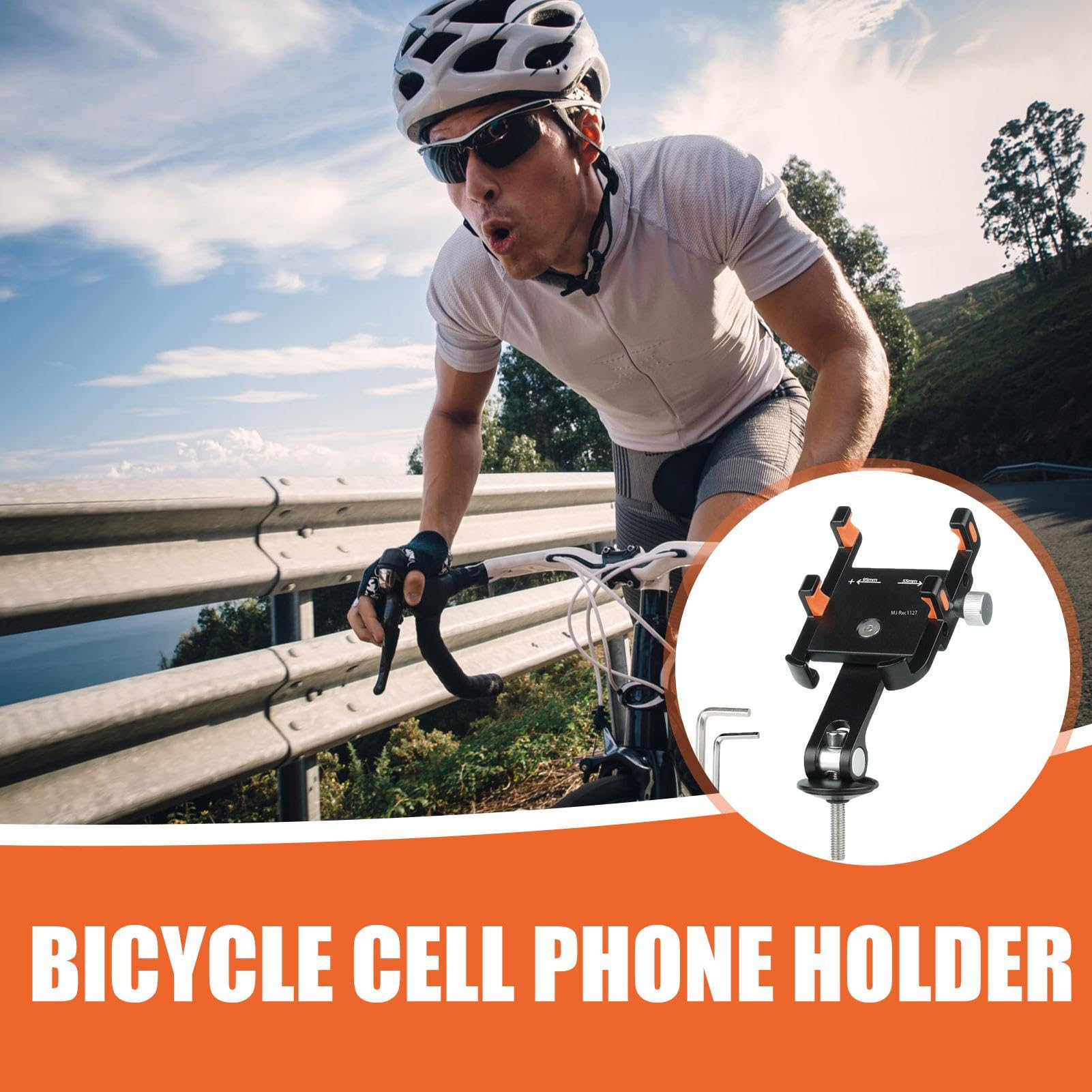 Supporto per telefono da bicicletta, assorbe gli urti, per moto e scooter, supporto universale per telefono cellulare, per uomini e donne
