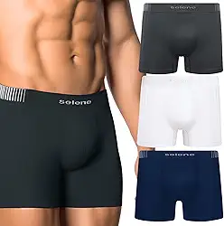 Kit 3 Cueca Boxer Sem Costura Selene Alta Performance Poliamida Cós 40MM Masculino Adulto
