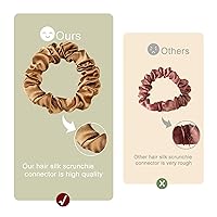 Vista 4 de Coleteros de seda satinada lazos para el cabello para mujeres y niñas sujetadores de cola de caballo 20 piezas mini coleteros negros a granel bandas