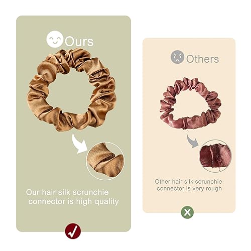 Miniatura 3 de Coleteros pequeños de seda satinada para mujeres y niñas, 20 unidades, mini coleteros a granel, bandas elásticas para el cabello grueso y rizado,