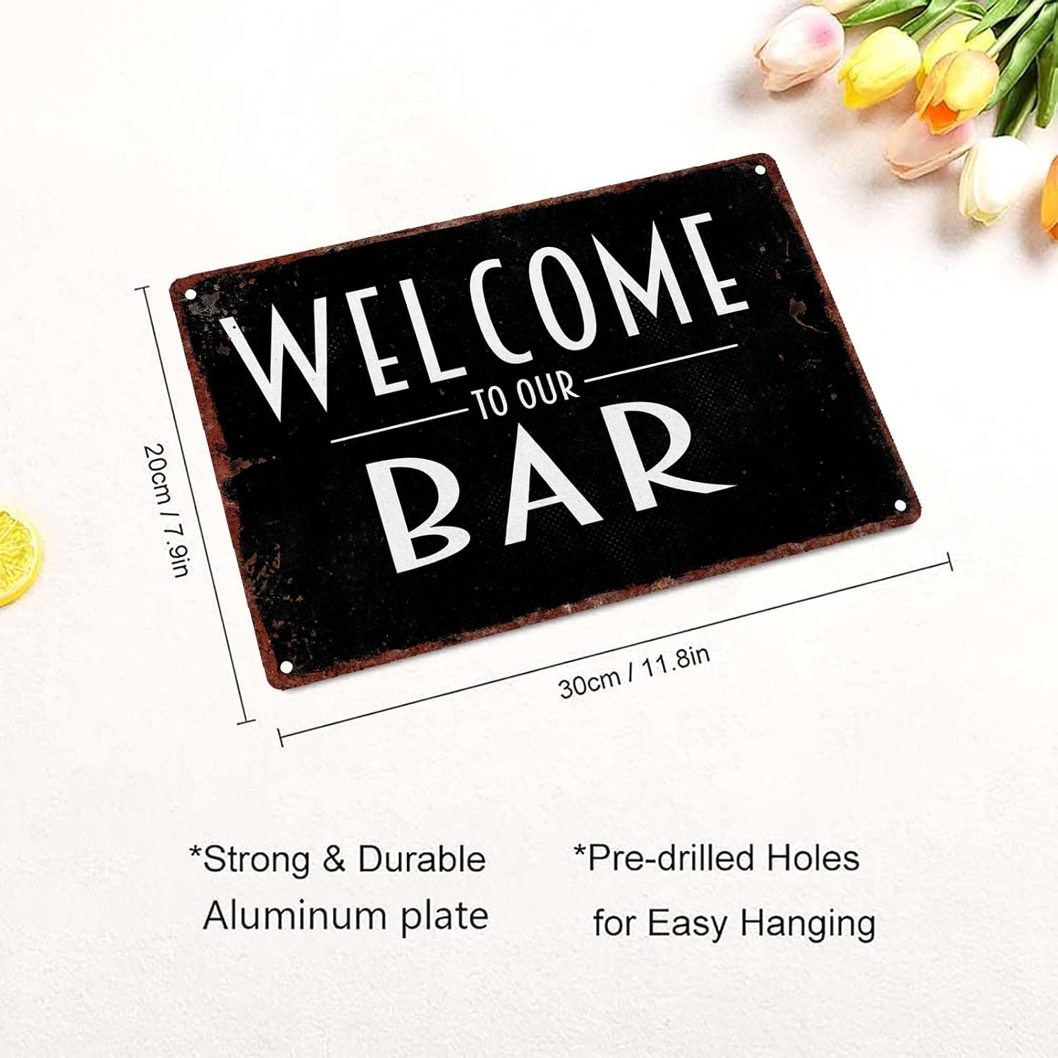 Welcome To Our Bar Home Bar Theme Vintage Metal Sign Wall Decor