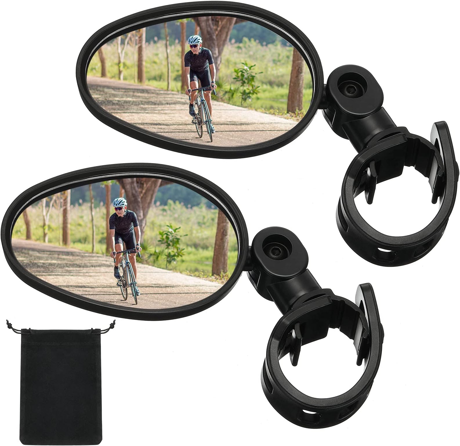 Bike Mirror 360 Degree Adjustable Safe Rotatable Handlebar