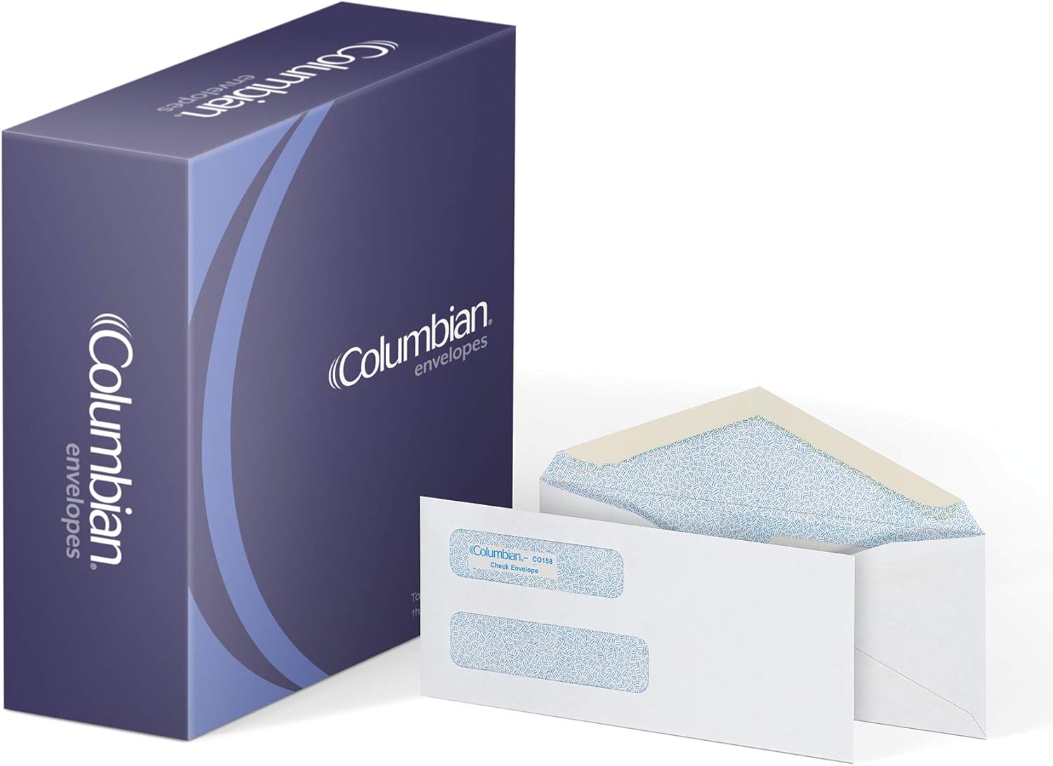 Envelopes Columbian Business Envelopes, Gummed, 9,5 x 21,5 cm, janela