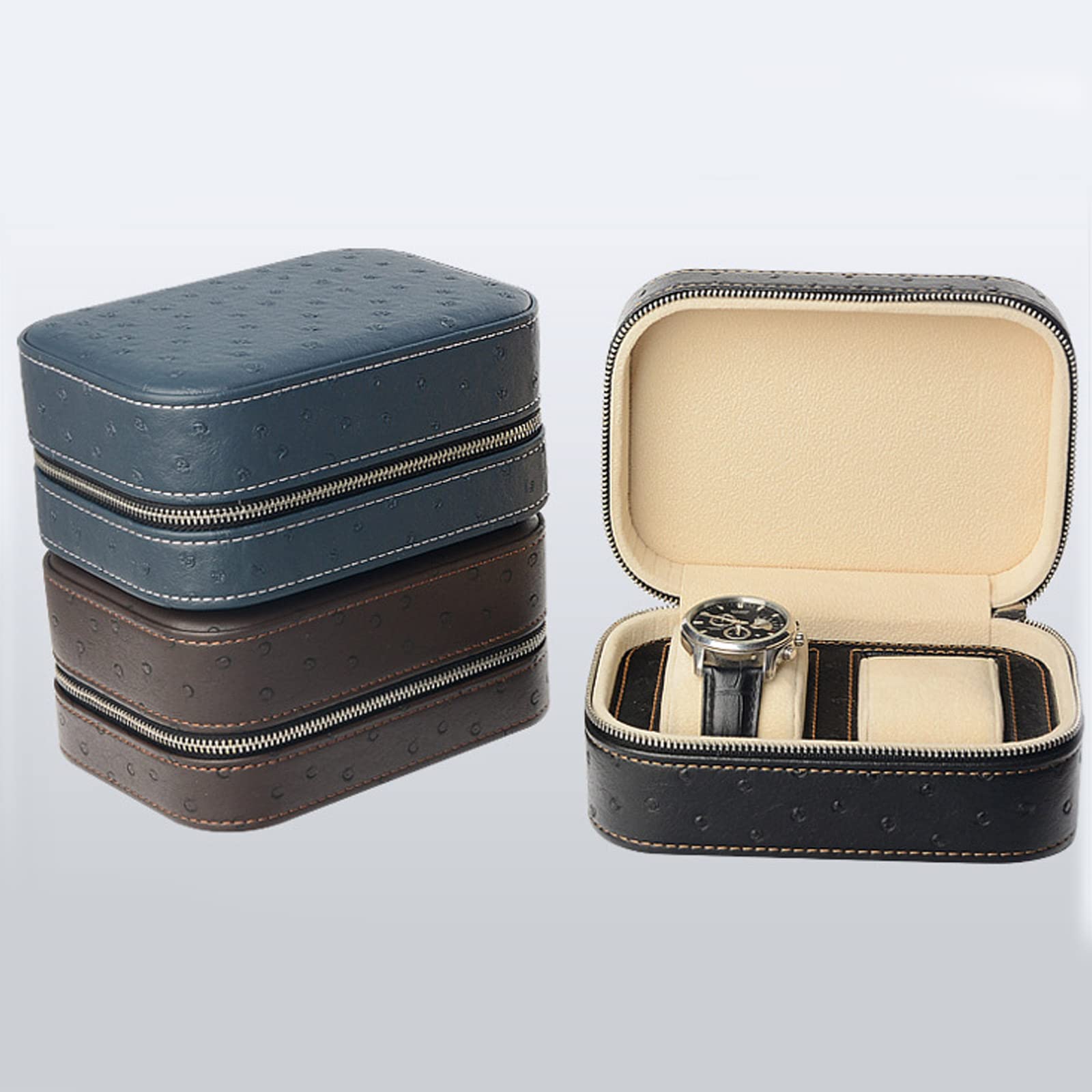 Boîte à montres européenne, 2 emplacements, Brown WATCH BIT, Brown B