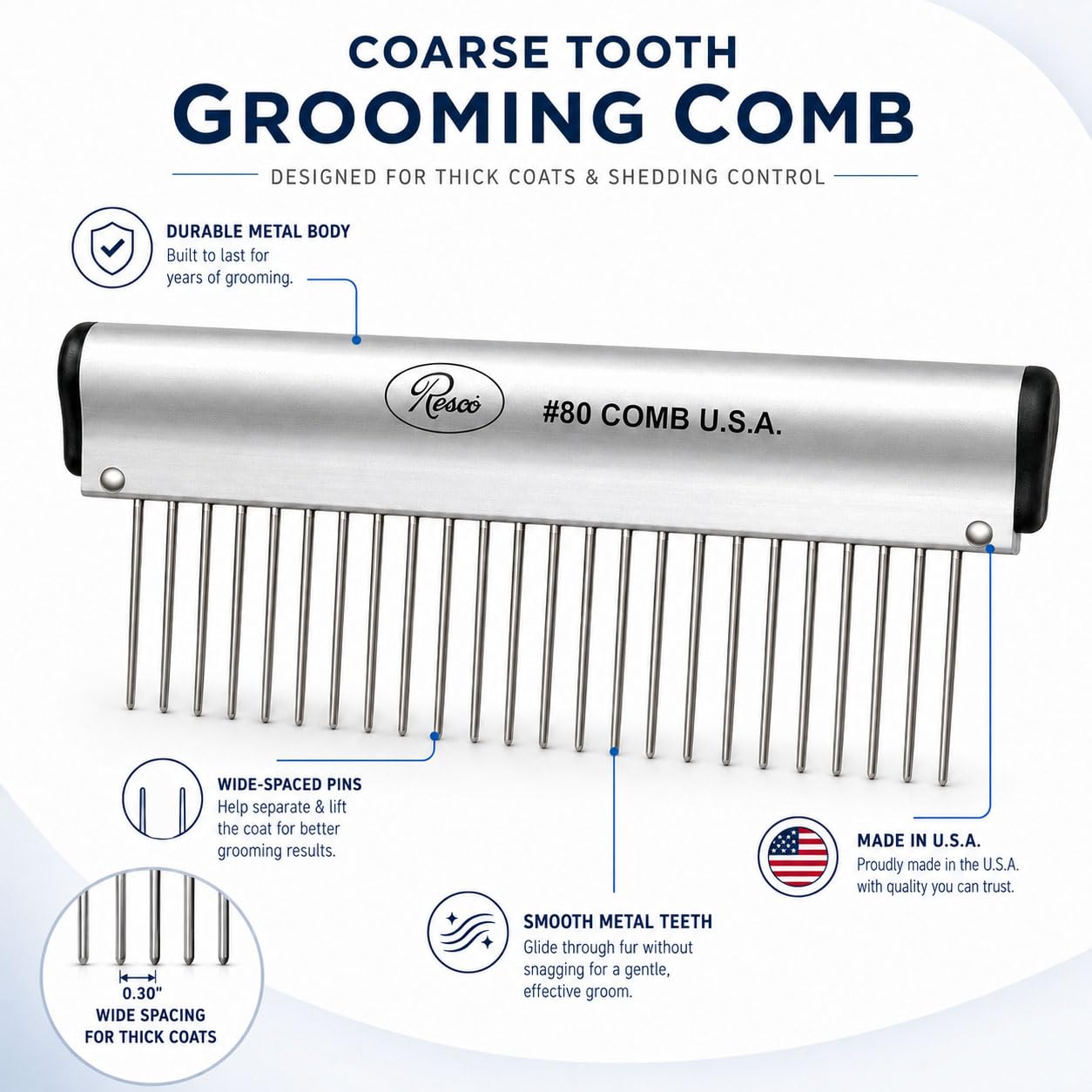 Resco ergonómico Perro, Caballo, Gato, Pet Grooming Peine