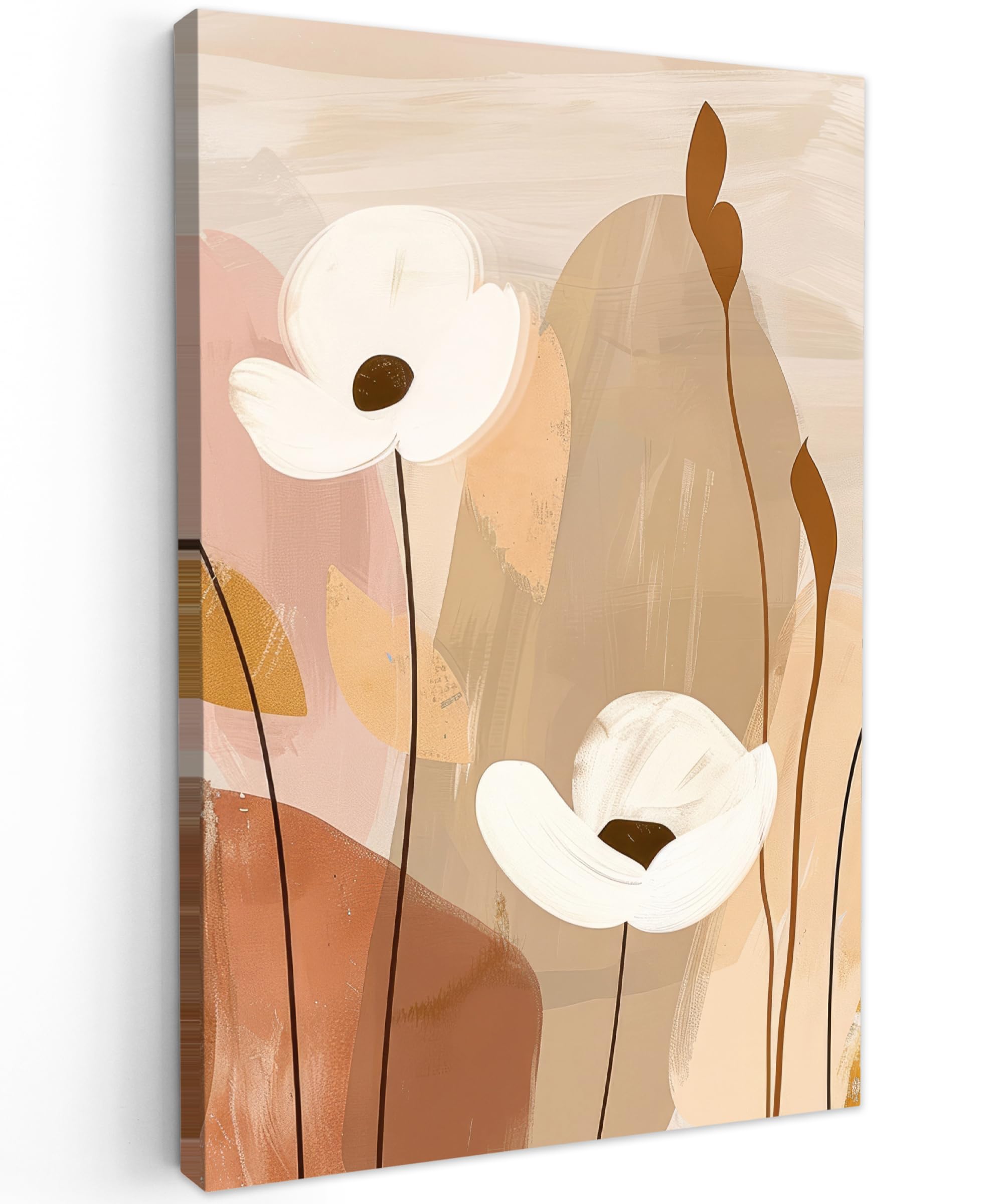 MuchoWow© Canvas Wall Art Work 31"x47" / 80x120 cm Room Decor Painting Wallfillers Picture Decoration Prints Flowers - Abstract - Art