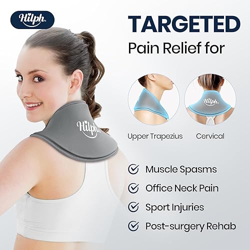 Miniatura 5 de Hilph Gel de envoltura de hielo para el cuello, envoltura de hielo refrescante para aliviar el dolor cervical, paquete de compresión fría flexible