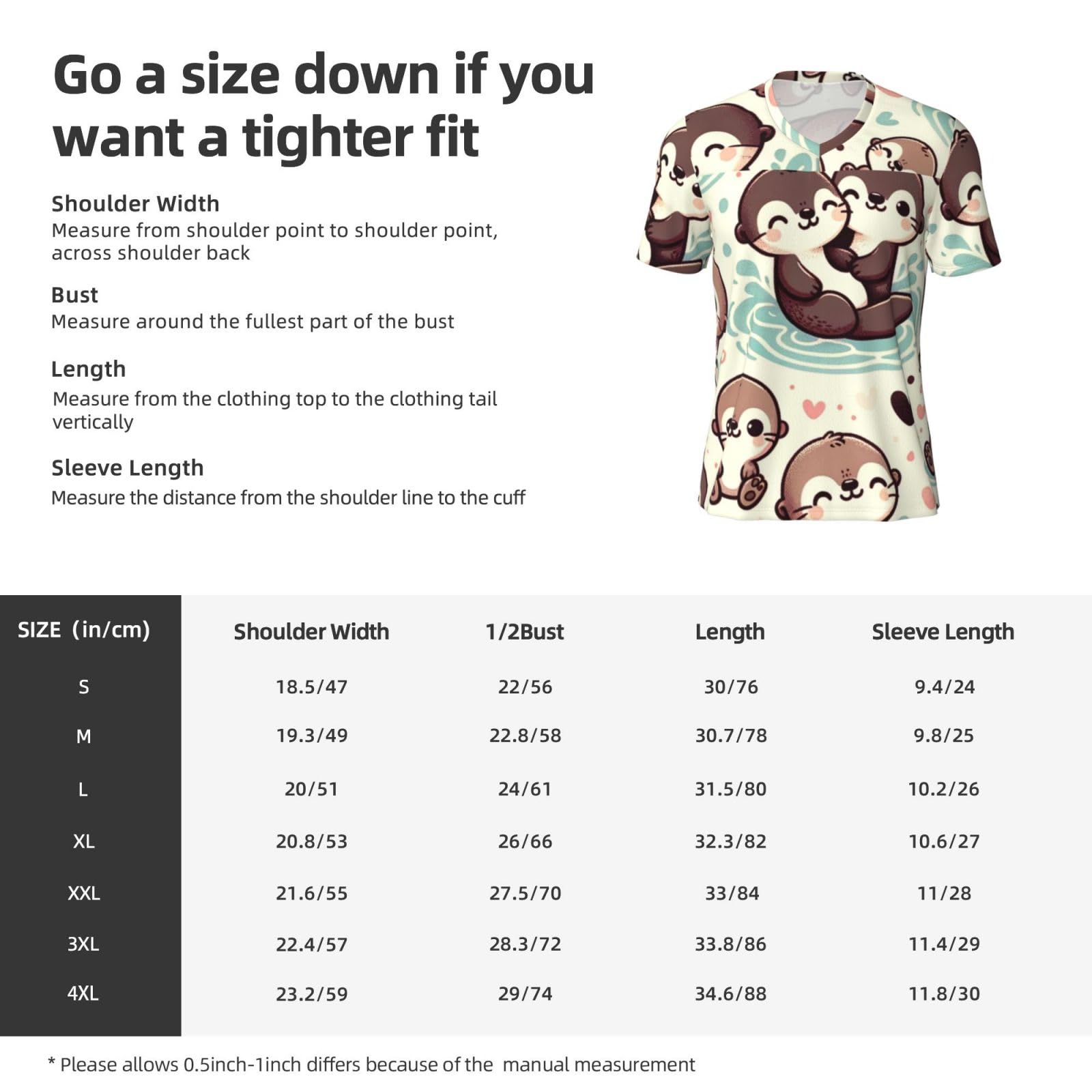 Stylish Athletic Sports Jersey Cute-Otter-Love Men's Rugby Jersey Small Black