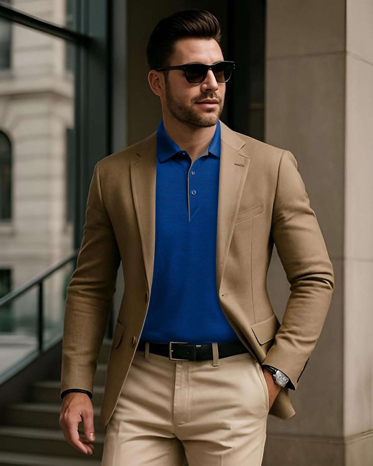 NY Threads Men's Golf Polo Shirt UPF 70+ Regular Fit Moisture Wicking Quick Dry Performance Short Sleeves Polo - Image 7