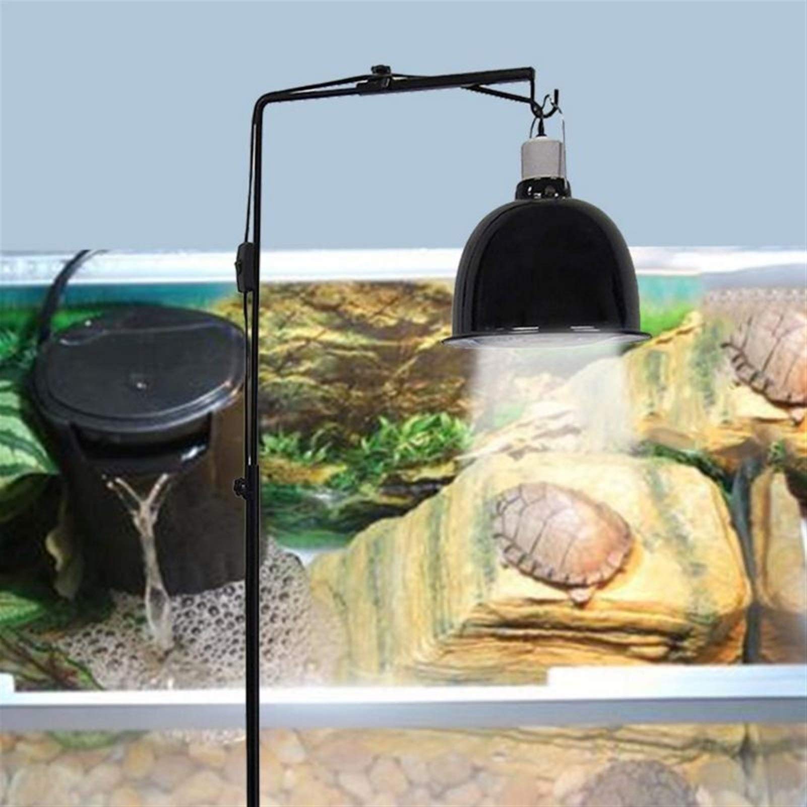 Riscaldatore per animali domestici □ arrampicata pet rettile riscaldamento Lampada Stand Rack Lizard Tortoise Turtle regolabile metallo lampada da terra di copertura asciugatura staffa ( Color : S )
