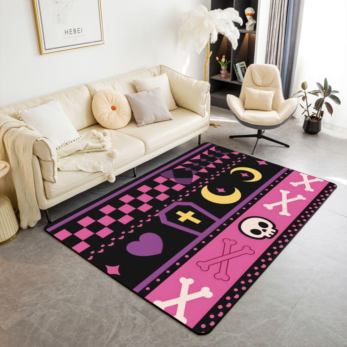 Loussiesd Dywan Happy Halloween 150 x 200 cm poliester