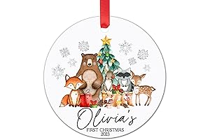 Woodland Animals Baby's First Christmas Ornament 2023