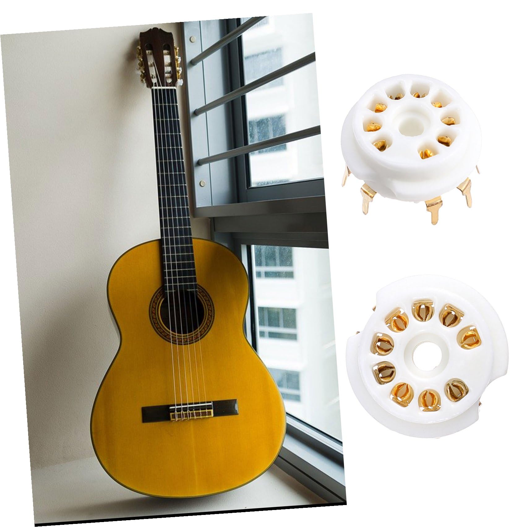 Alipis Base Tubo a 9 Pin in Ceramica Placcata, Presa per Staffa, Set da 4 Pezzi per Valvole Audio Compatibili 6n1 6n2 6n3 12ax7, Accessori Audio per Montaggio Pcb