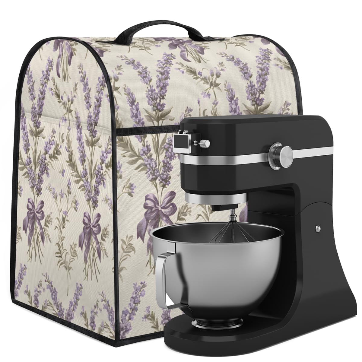 Coffee Maker Cover Vintage Cherry Blossom Kitchen Appliance Covers Small Appliance Covers Blender Cover Juicer Cover Dust Covers for Kitchen Appliances with Top Handle and Pockets,Washable,B816