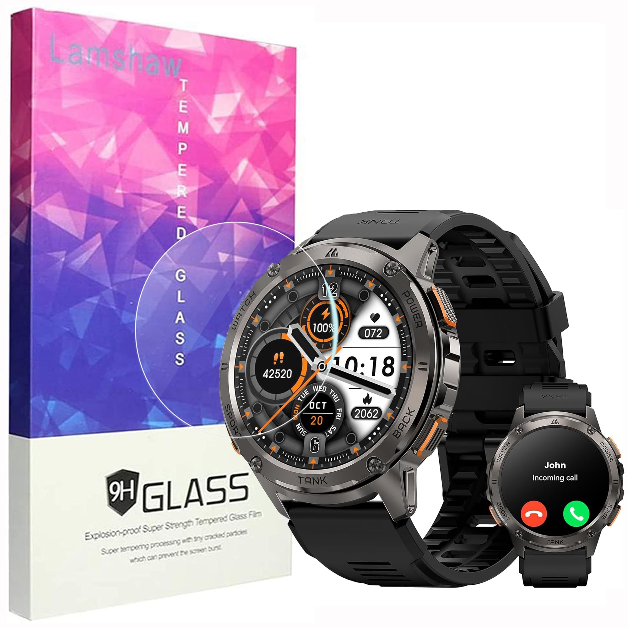 Pack De 2 Films Protecteurs Verre Trempé Pour Montre KOSPET TANK T3 | 9H Anti-rayures