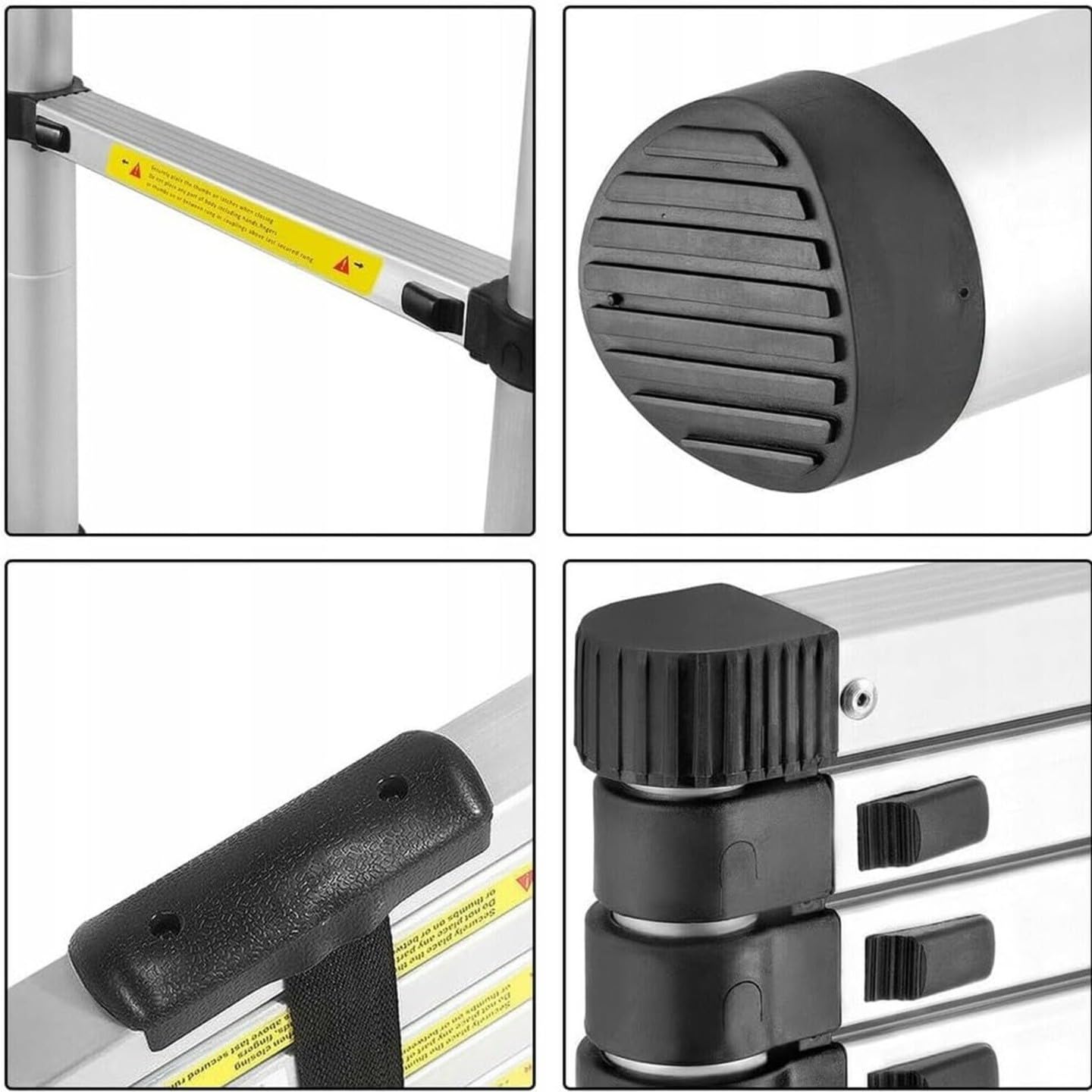 Teleskopleiter Ausziehbar aus Aluminium – 5,8m / 580cm Klappbare Anlegeleiter, rutschfeste Teleskop Leiter, Belastbar & Platzsparend, Höhenverstellbare Leiter für Haushalt & Baustelle 150kg