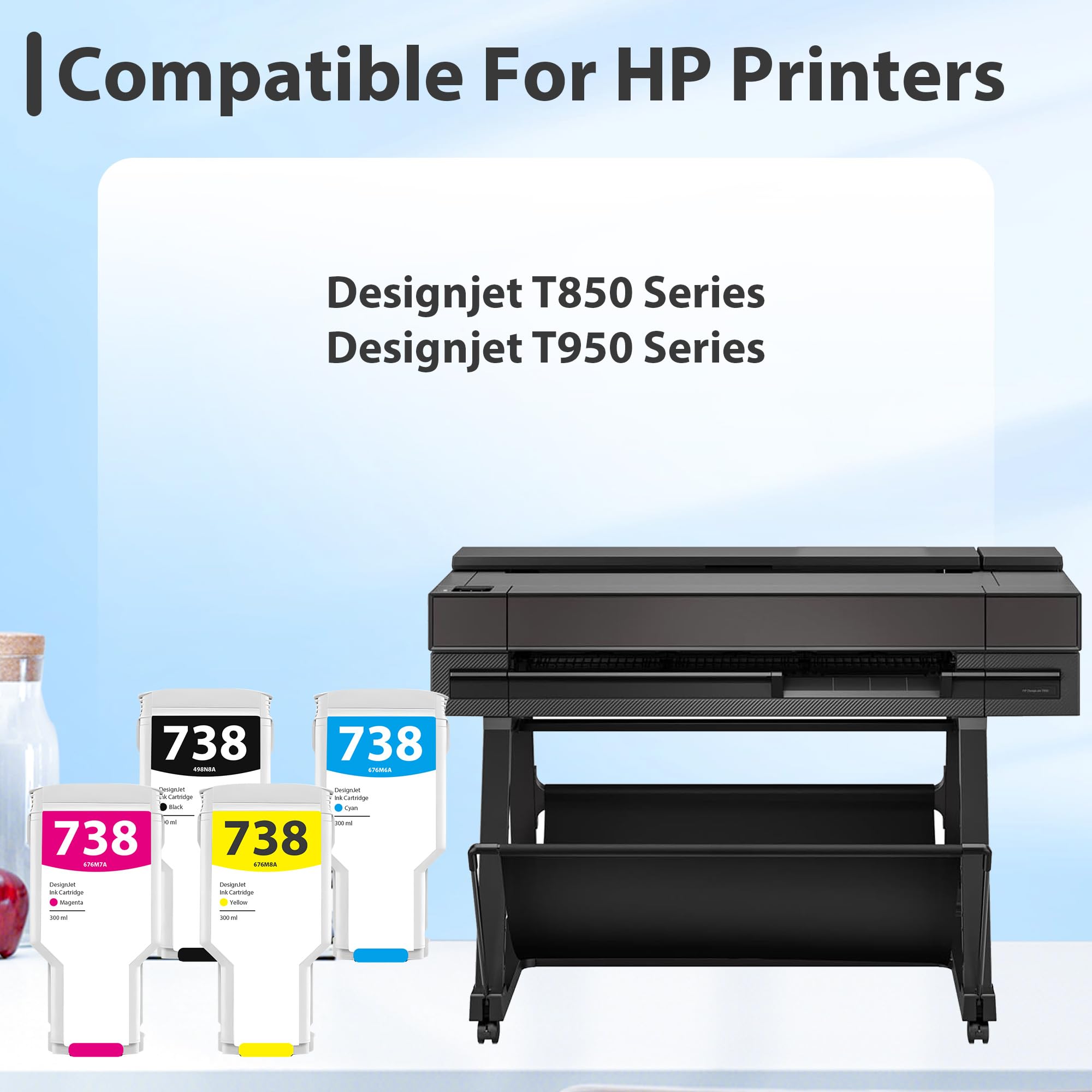 HP738インクカートリッジ シアン、マゼンタ、イエロー、ブラック130ml HP738インクカートリッジ シアン、マゼンタ、イエロー、ブラック130ml