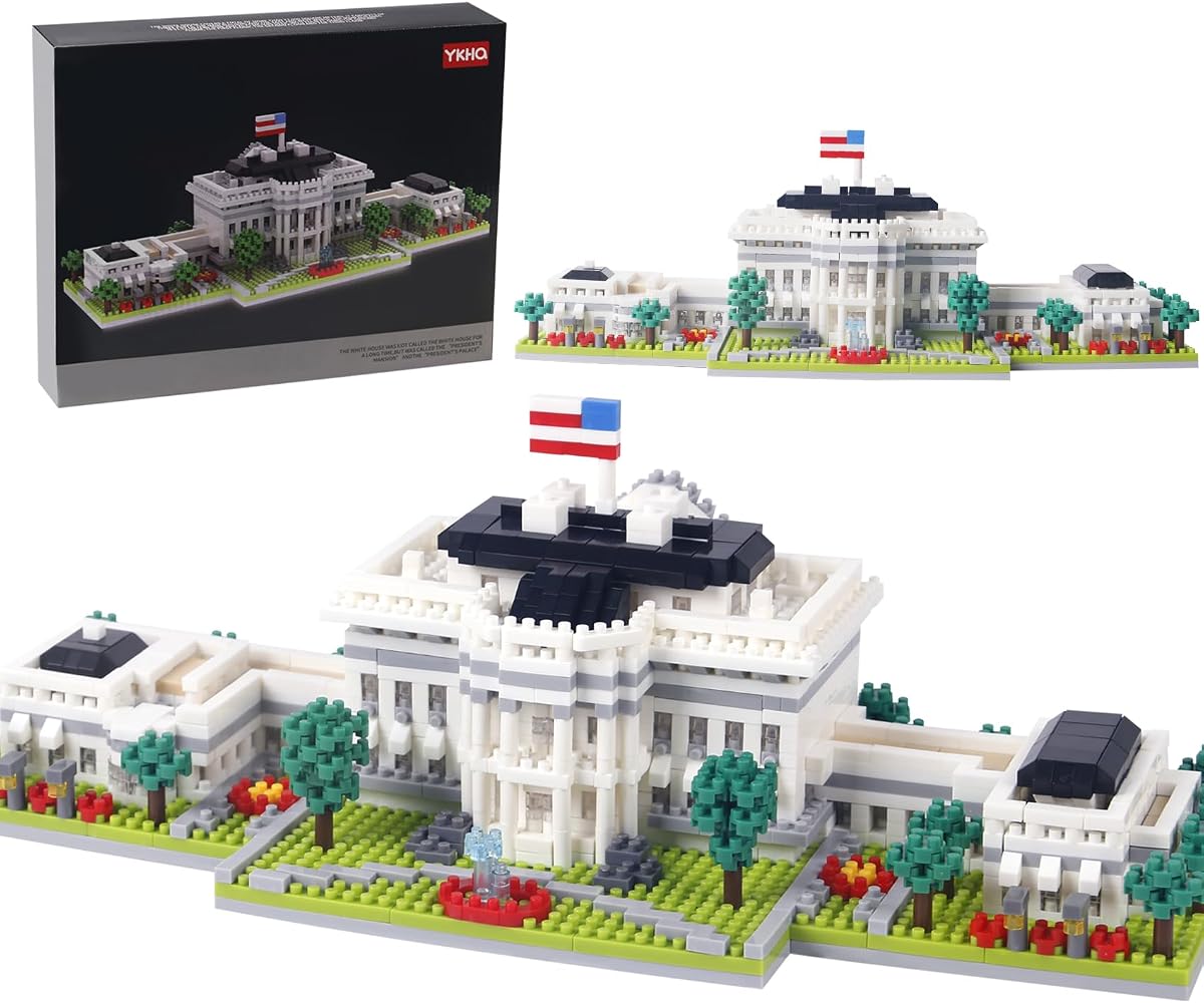 1525PCS White House Architectures Micro mini Building Blocks sets(Gift Box) | Creative Ideals Palace Decoration Collection,Not compatible lego Architecture,Perfect Present for 14+ boys,girls or Adults