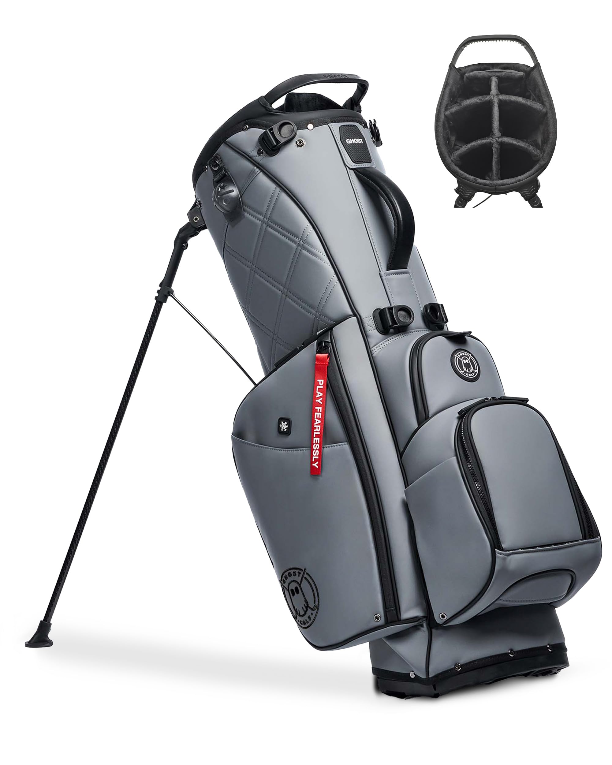 Ghost Golf Stand Bag - Lightweight Golf Bags for Men & Women, 7-Way Dividers with Premium Materials & Magnetic Pocket - Standing Golf Bag Holds 14 Golf Clubs