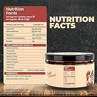 Vista 2 de Aceite de chile caliente, aceite de oliva picante de 7 onzas, salsa picante gourmet multiusos con ajo, semillas de sésamo y pimientos