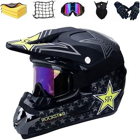 Amazon オフロードヘルメット バイクヘルメット ダートバイク クロスカントリー ヘルメット D O T認定 オフロードバイクヘルメット Ah255 バイク用品 B S オフロード 車 バイク