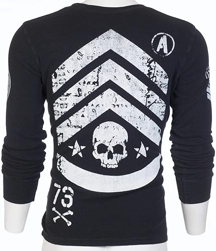Miniatura 8 de Archaic by Affliction - Camisa térmica de manga larga para hombre, Negro