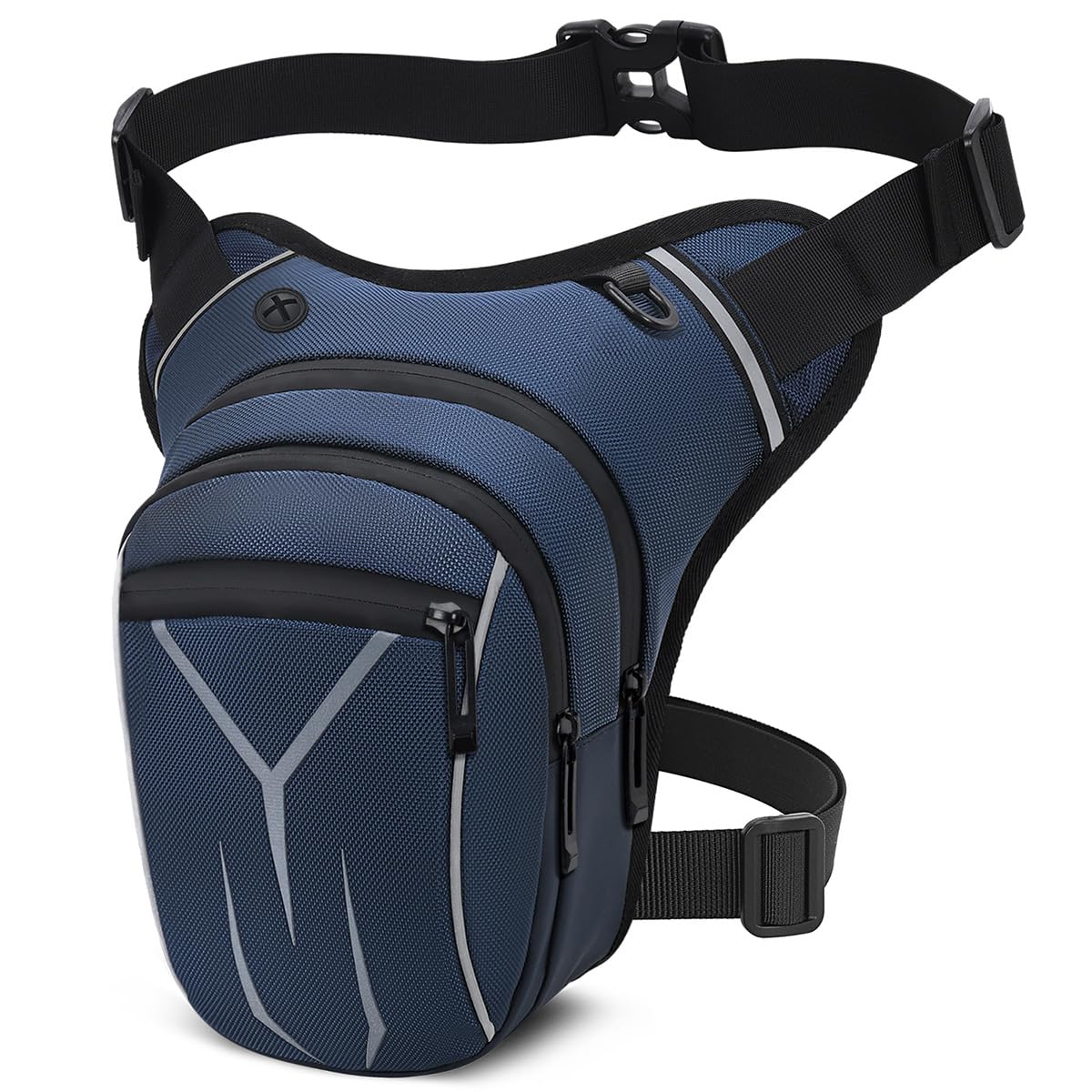 VOBUKE Marsupio da Gamba per Moto Impermeabile Tattico Borsa da Gamba Marsupio Sportivo Cosciale Uomo Donna con Riflettente per Viaggio Campeggio Trekking Cyling Outdoor