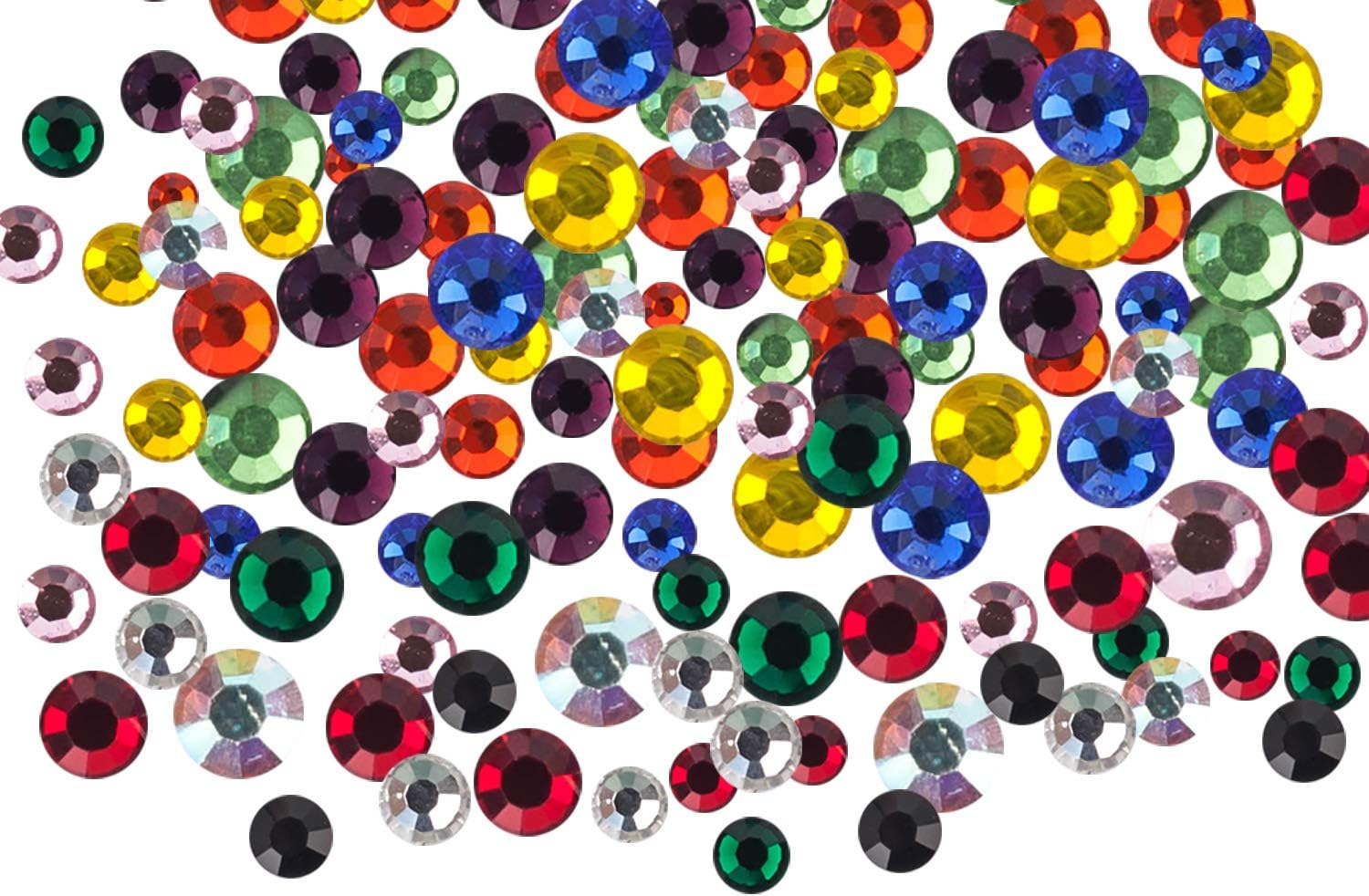 Hotfix Flatback Rhinestones Gemstone Glass Rhinestones Dorhui Hot Fix Stones Iron on Glue Glass Flat Back Gemstones AB Crystals 4800 Pieces 12 Colors 3 Sizes 2-4 MM (SS6-SS16) in Storage Box