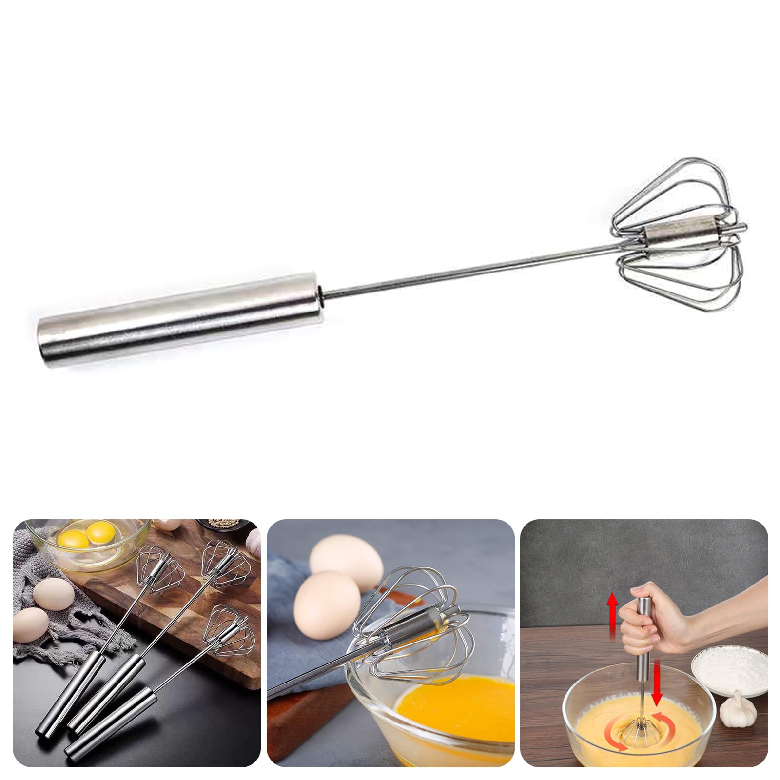 Stainless Steels Hand Push Whisks Blenders Semi Automatic Eggs Beater Manual Hand Mixer Milk Frother Kitchen Mixer Eggs Tool