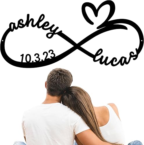 Decoración de amor infinito de metal Letrero de infinito personalizado Regalos para ella Regalo de boda personalizado para pareja Regalo de