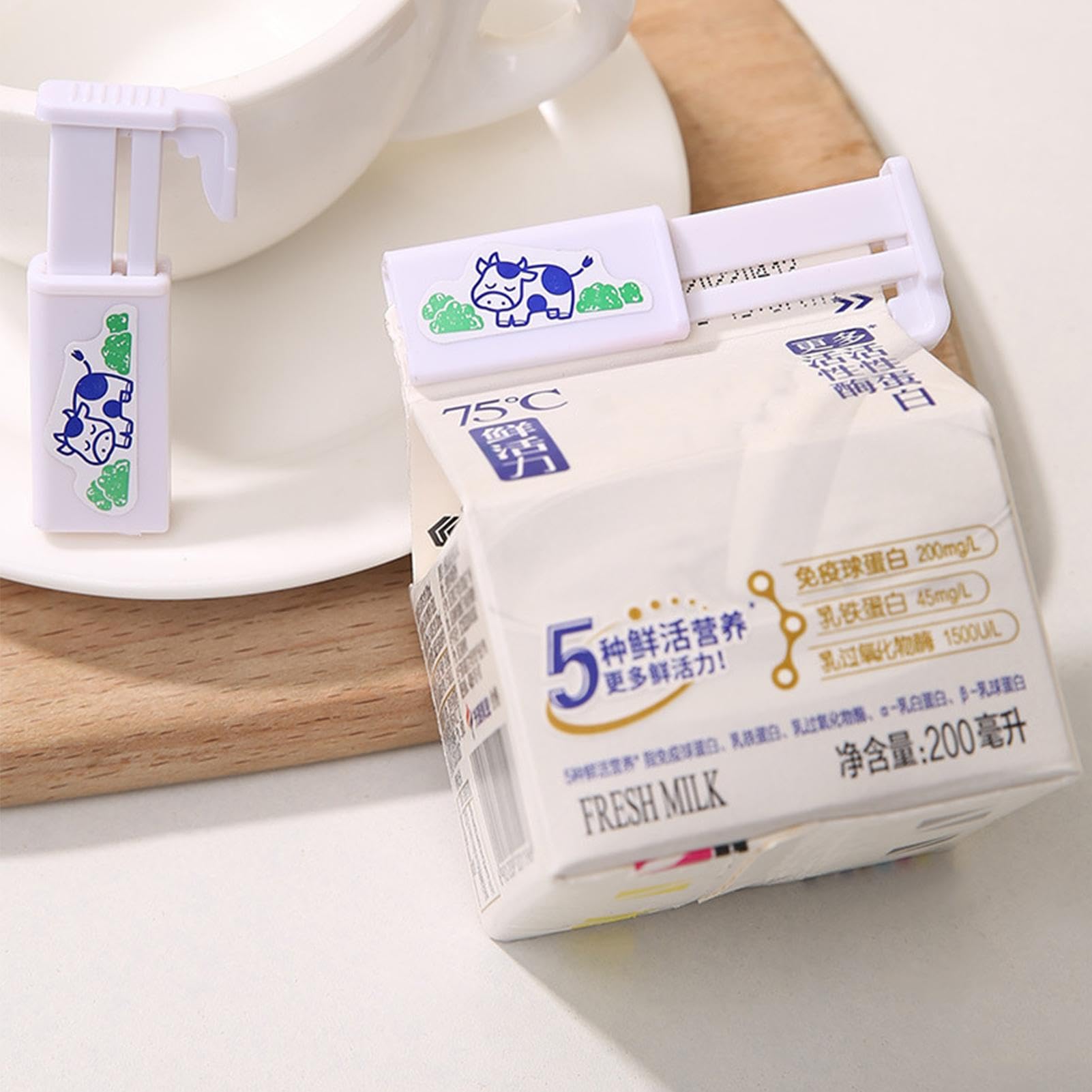 Amazon | 牛乳パック 用 キャップ 保存クリップ パック牛乳用