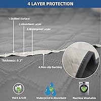 Vista 4 de Eismodra Fundas impermeables para sillas reclinables, cojines de asiento reclinables, funda de sofá antideslizante para perros y mascotas, protector