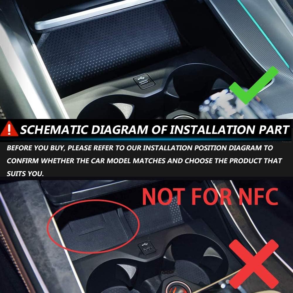 2022 upgrade wireless car charger compatible with bmw 2019 2022 x5 x6 x5m x6m center console accessory panel qi 15w qc 3 0 fast charging for