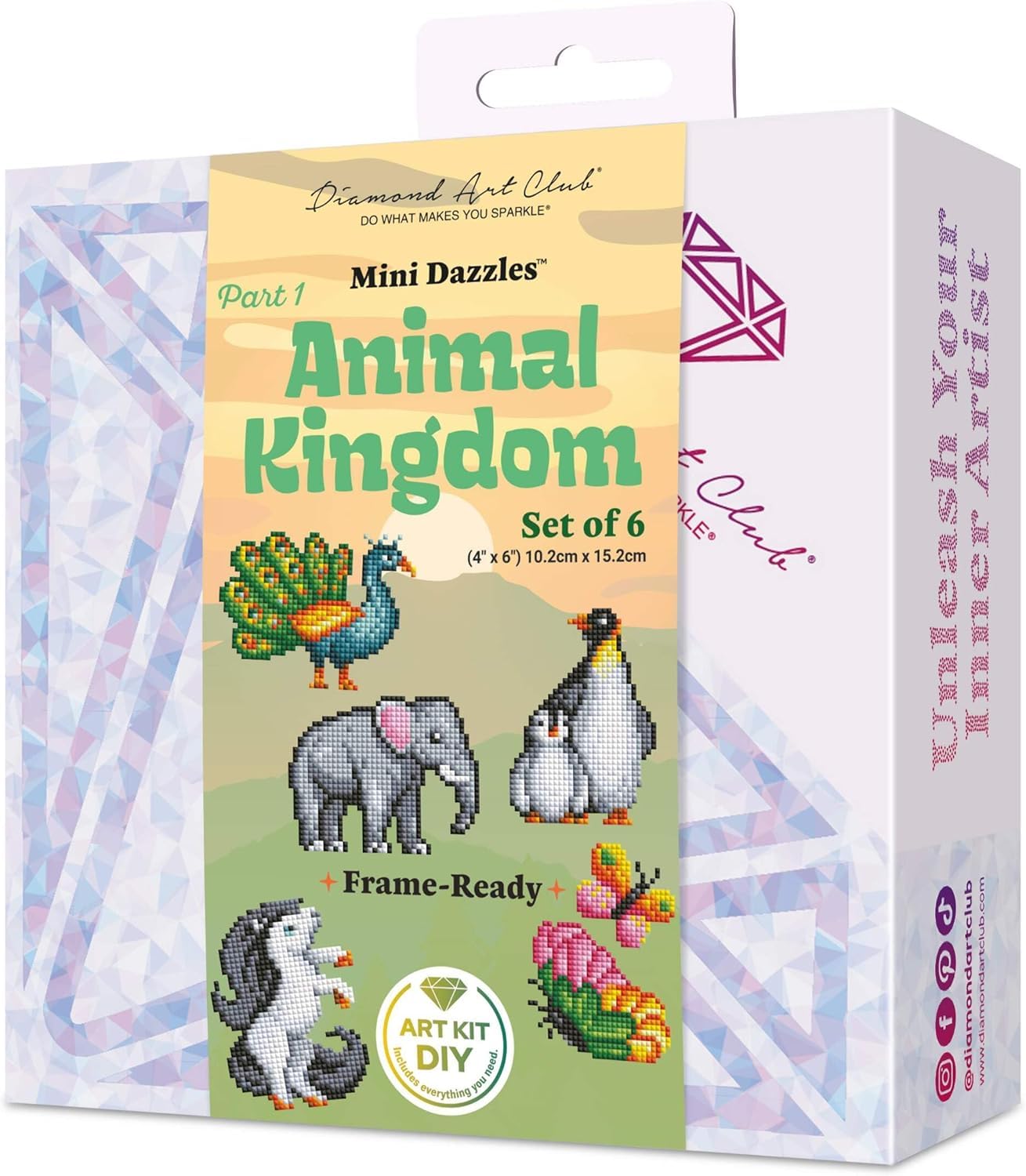 Amazon.com: DIAMOND ART CLUB Mini Dazzles - Animal Kingdom Part 1