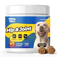 Hip & Joint Supplement for Dogs with Glucosamine Chondroitin MSM Turmeric, Advanced Mobility Chews for Joint Pain Relief, Supports Healthy Hips All Breeds Sizes, Chicken Flavor, 120 Count