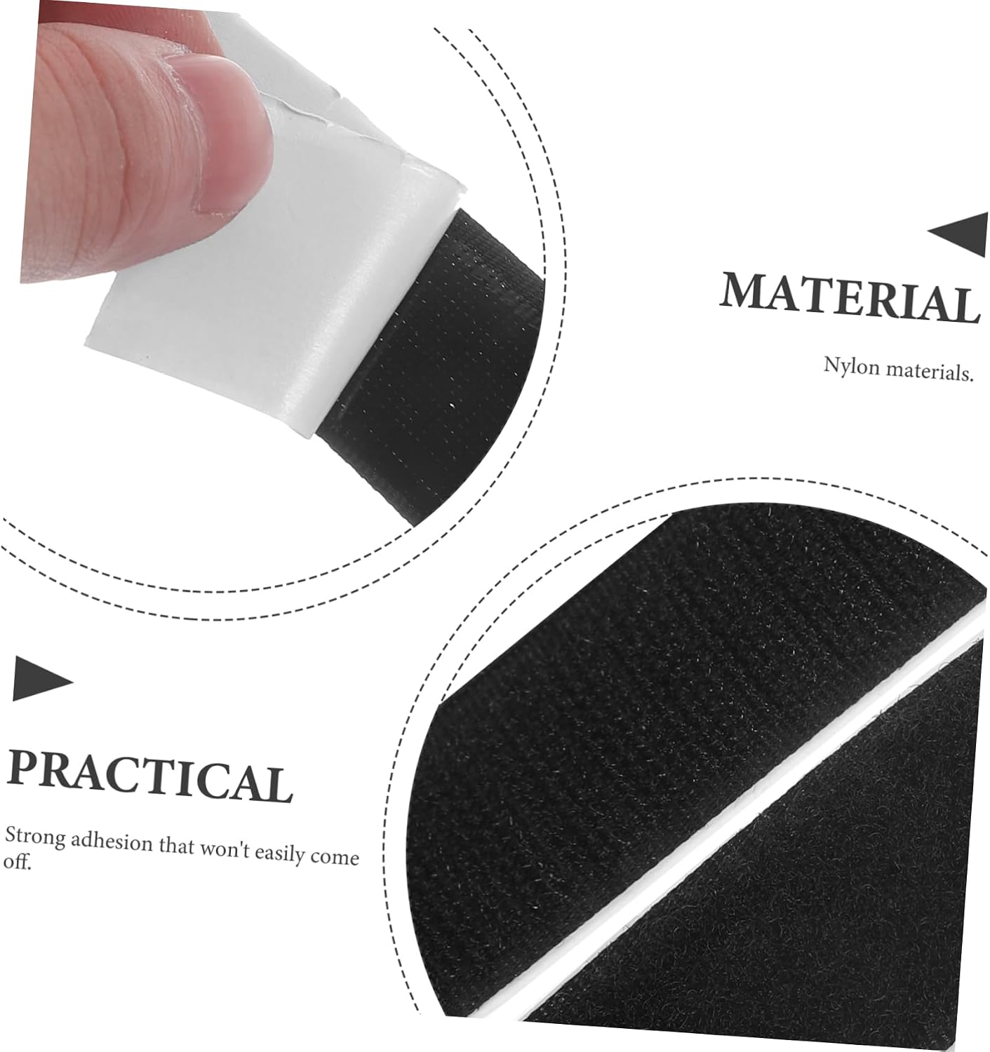 1set Adhesive Strips Hook and Tapes for Craft Decoration Strong Adhesive Floor Carpet Fixing for Home Use