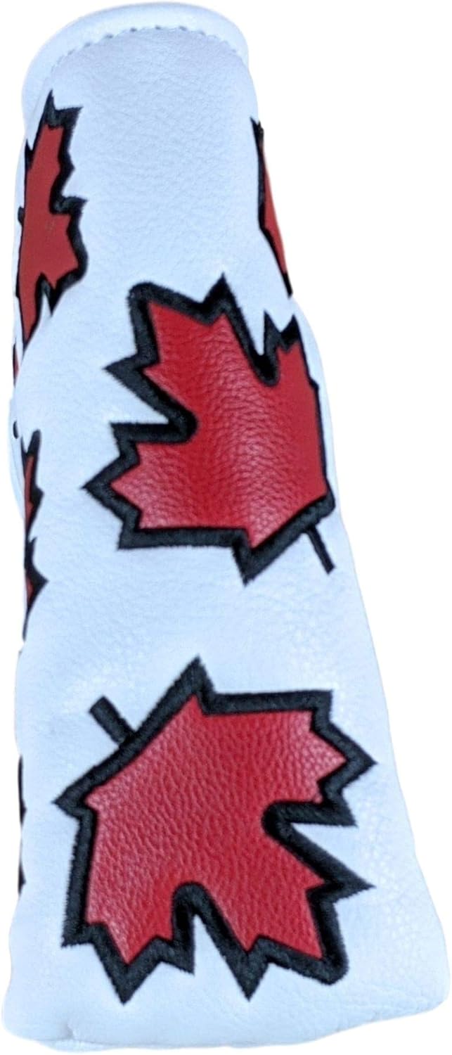 Foretra Driver Headcover Golf Club Covers Blade Square Mallet Putter Cover Head Cover Canada Maple Leaf Novelty Golf Accessories for Most Brands