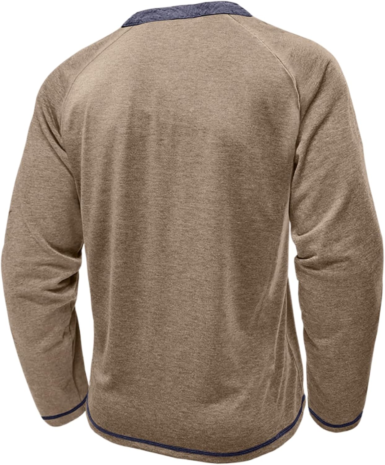 Mens Henley Shirts Long Sleeve Casual Button Basic T-Shirts Classic Vintage Tee Shirts with Pocket - Image 4