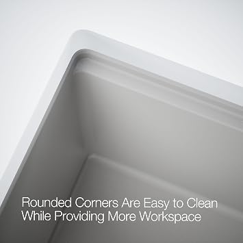 KOHLER 28003-1-CM1 Kennon 25 Top-/Undermount Single-Bowl Kitchen Sink, Includes Sink Rack, Matte Black