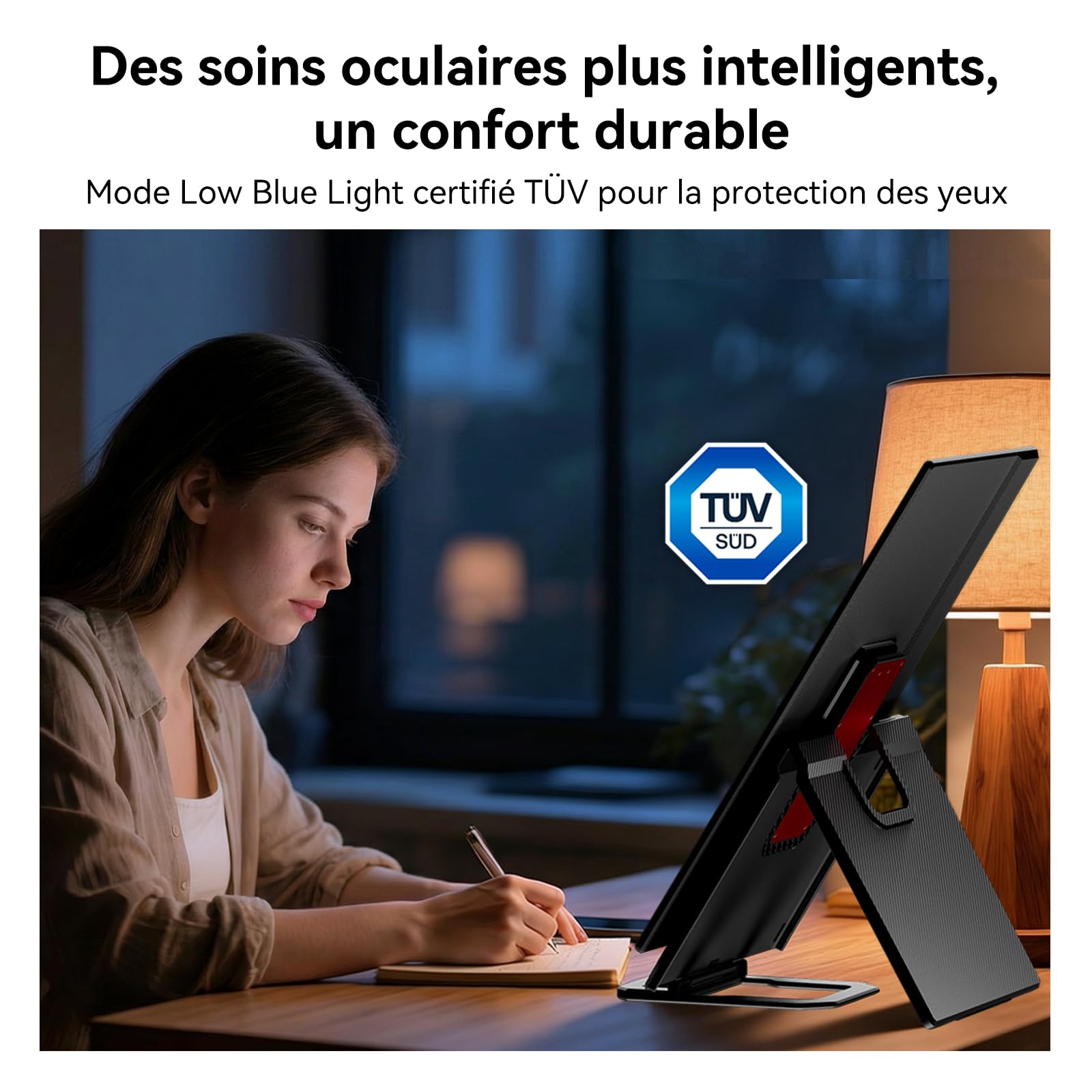 Blackview Ecran Portable, 23.8" 1080P FHD 100Hz Moniteur Portable, Gaming ecran pc IPS, Pied Pliable réglable à 90°, pour Laptop, Desktop, MacBook, PS4/5, Compatible VESA