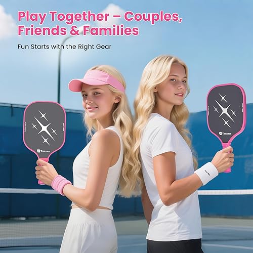 Miniatura 8 de Toovem Carbon Fiber Pickleball Paddles  Lightweight 2 Sets T300  1 Set T700 Pickleball Paddle Carbon Fiber Racket, Pickle Ball Paddles Gifts with