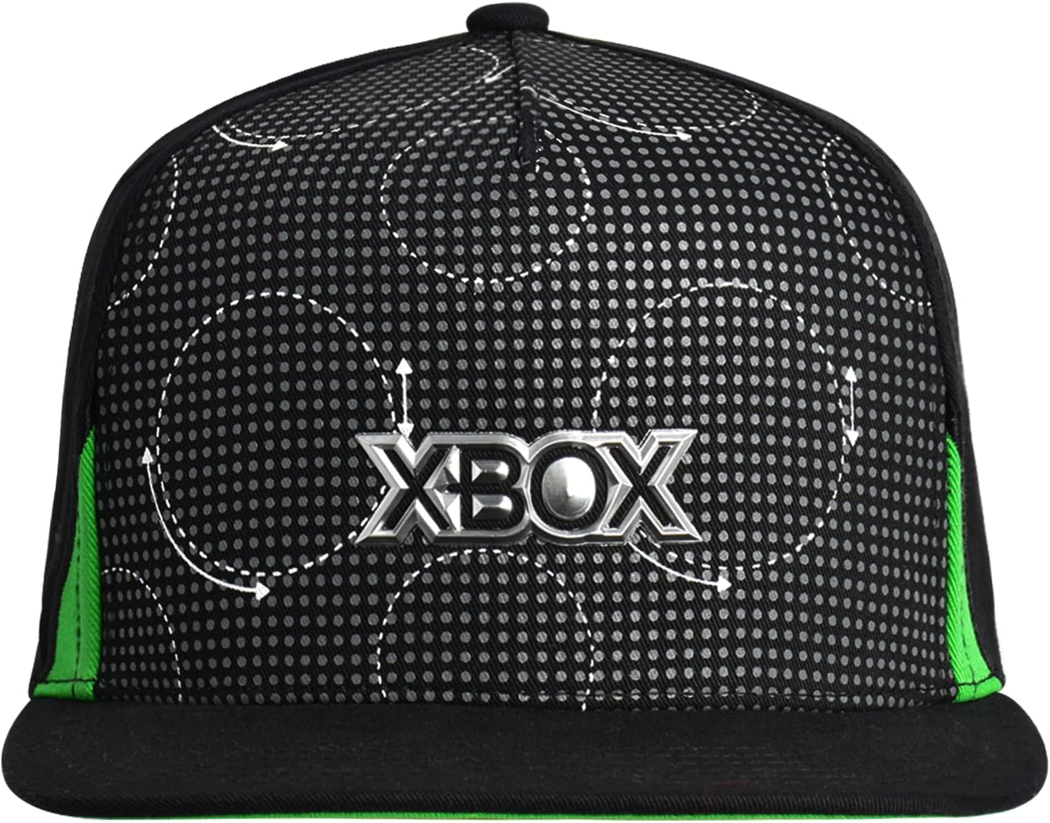 Concept One Microsoft Xbox Baseball Hat, Skater Adult Snapback Hat with Flat Brim, Baseball Cap, Black, One Size, Black, One size