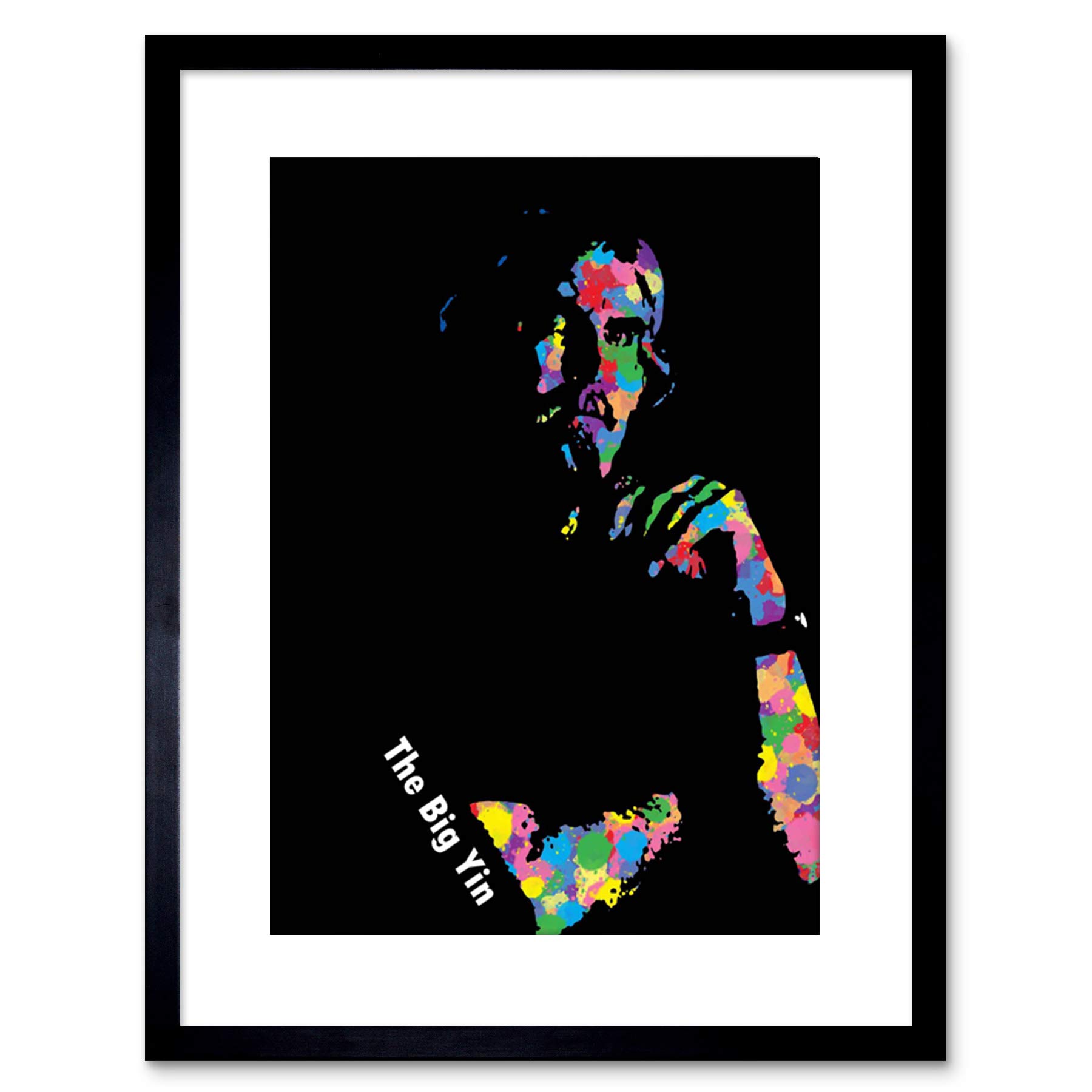 Wee Blue Coo Painting Billy Connolly Abstract Splatter Framed Wall Art Print